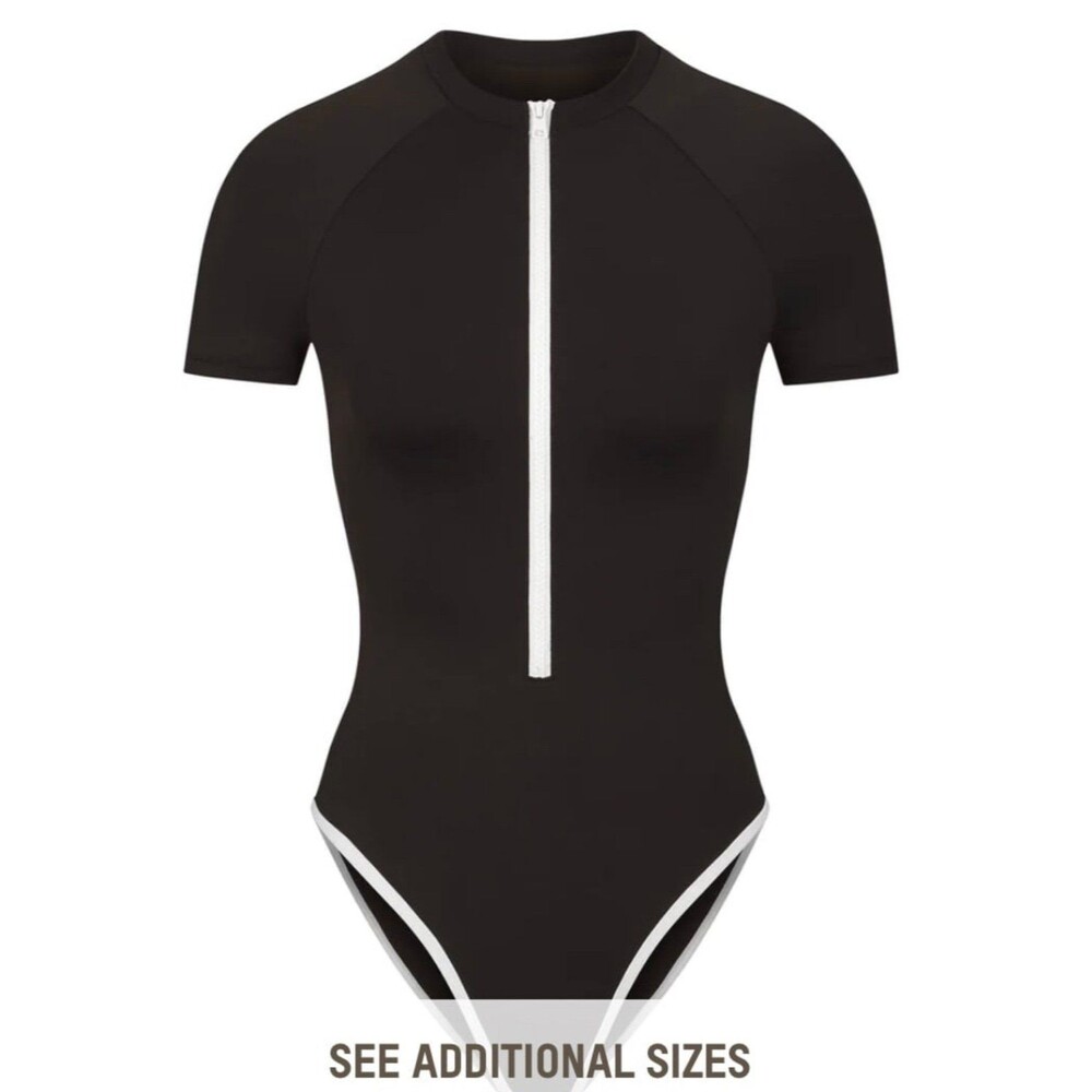 Skims zip up SWIM MOCK NECK ONE PIECE XXS